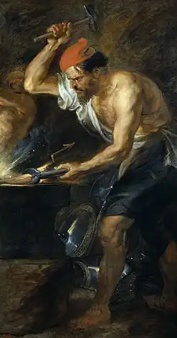 Vulcanus schmiedet die Donnerkeile des Jupiter (Rubens)