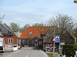 Rudbøl von der Brücke über die Vidå aus gesehen
