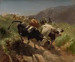 Rudolf Koller: Abstieg von der Alp, 1856