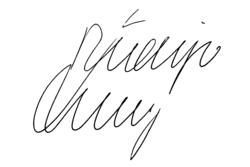 Unterschrift von Rüdiger Nehberg