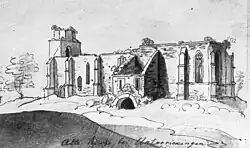 Ruine der Frauenkirche bei Unterriexingen (um 1800)