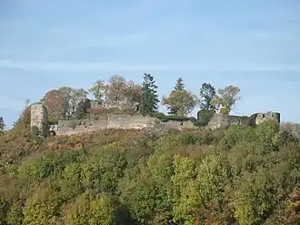 Die Burg Mägdeberg im Herbst 2008