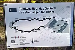Übersichtstafel des Rundwegs auf dem Areal des KZ-Außenlagers