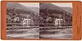 Kirche auf einer Stereoskopkarte aus dem 19. Jahrhundert