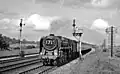 70023 „Venus“ mit dem Capitals United Express nach Fishguard Harbour nahe Twyford (April 1957)