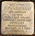 Stolperstein für Ruth Kaufmann (Stadtwaldgürtel 65–67)