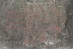 Åsbyblocket Gesamt und Ritzung