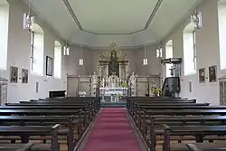 Inneres der Kirche St. Mariä Himmelfahrt (Steinbrück)