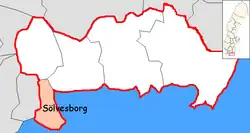 Lage der Gemeinde Sölvesborg