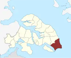 Lage des Lysabild Sogn in der Sønderborg Kommune