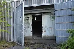 Die Dreifachsicherung des zweiten Bunkers ist hier klar zu erkennen