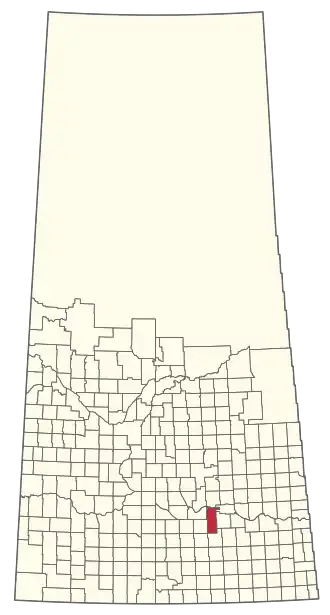 Lage der Gemeinde in Saskatchewan