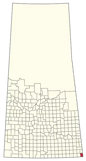 Lage der Gemeinde in Saskatchewan