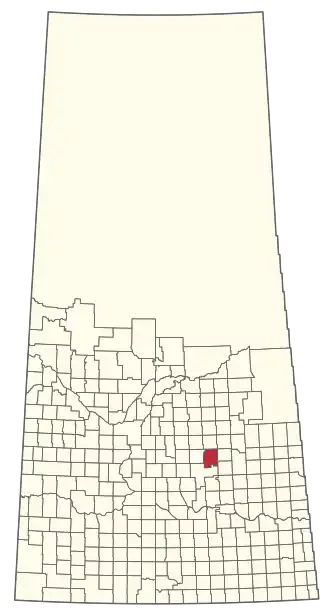 Lage der Gemeinde in Saskatchewan