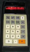 Texas Instruments SR 10 mit wissenschaftlicher Notation (1973)