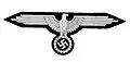 Hoheitsabzeichen (linker Oberarm, bei Waffen-SS oberhalb des Dienstgrad-Winkels)