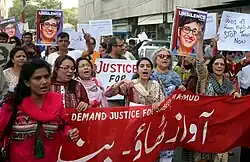 Bild einer Gruppe Demonstranten