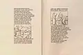 Hans Sachs: Sant Petter mit der Gais, geschrieben und illustriert von Johann Holtz. Behr, Berlin-Steglitz 1923, Bl. 04v-05r