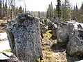 Panzersperren in Aholanvaara bei Salla (Finnland)