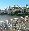 Die Festung Hohensalzburg vom Makartsteg aus