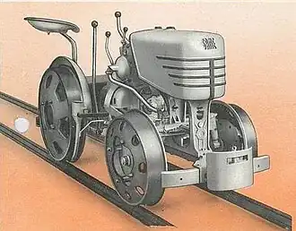 SAME Traktor 4R/10 mit Metallrädern für Decauville-Bahnen