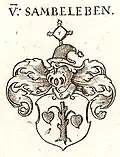 Wappen der braun­schweig­ischen Familie von Samptleben oder von Sambeleben