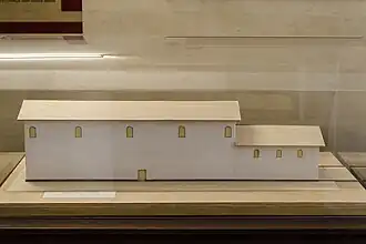 Modell der mutmaßlichen frühchristlichen Basilika