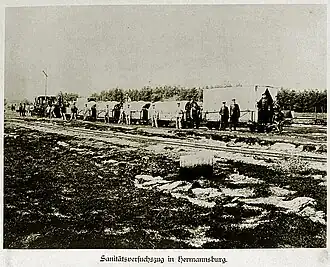 Sanitätsversuchszug in Weesen bei Hermannsburg