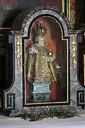 Glasschrein mit dem Prager Jesuskind