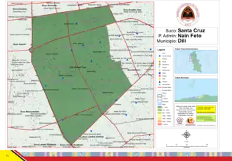 Der Suco Santa Cruz liegt im Norden des Verwaltungsamts Nain Feto.