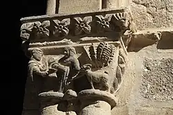 Ein Dominikaner erhält eine Gabe von einer Frau