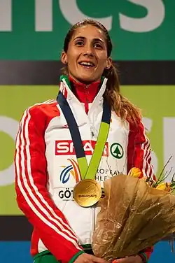 Silbermedaillengewinnerin Sara Moreira
