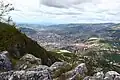 Blick vom Trebević auf Sarajevo