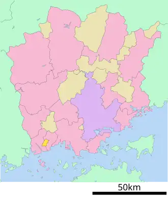 Lage Satoshōs in der Präfektur