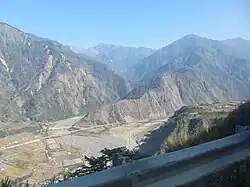 Konfluens des Chenyoulan- und des Shibachong-Flusses