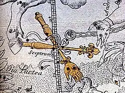 Zepter und die Hand der Justiz