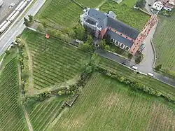 Luftaufnahme der gleichen Situation aus nördlicher Richtung 2022