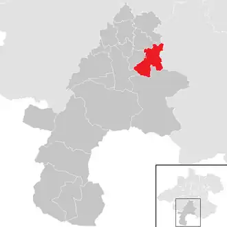 Lage der Gemeinde Scharnstein im Bezirk Gmunden (anklickbare Karte)