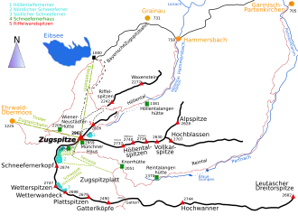 Umgebung der Zugspitze