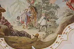 Deckenfresko im Langhaus