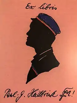 Scherenschnitt der Landsmannschaft Marchia Berlin zu Osnabrück von Paul-G. Heidbrink von 1959