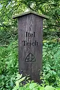 Schild vor dem Itelteich