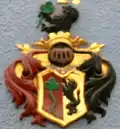 Wappen derer von Schittler über dem Eingang Neißestraße 26 in Görlitz.