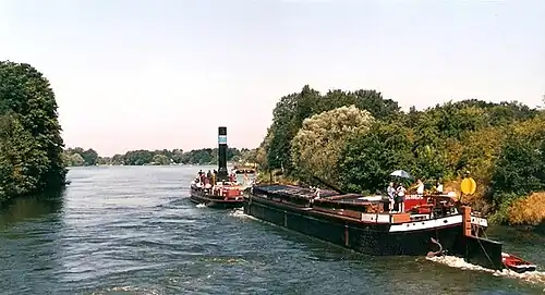 Traditionsschleppzug Dampfer Andreas mit Anhang (Sacrow-Paretzer Kanal)