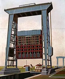 Schleuse Friedrichsfeld, Rhein-Lippe-Kanal, 1935
