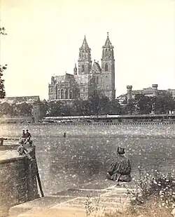 Schleusenöffnung zur Stromelbe in der Zeit um 1865