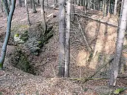 Die Grube mit der Treppenschräge