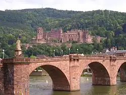 Heidelberger Schloss, die Alte Brücke und der Neckar