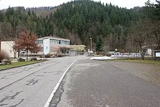 Betriebsgelände am Unterbecken des Kraftwerks Wehr