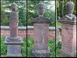 Drei klassizistische Grabdenkmale der Familie Jacob